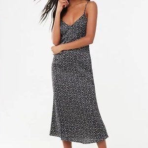 Satin Dotted Cami Maxi Dress
